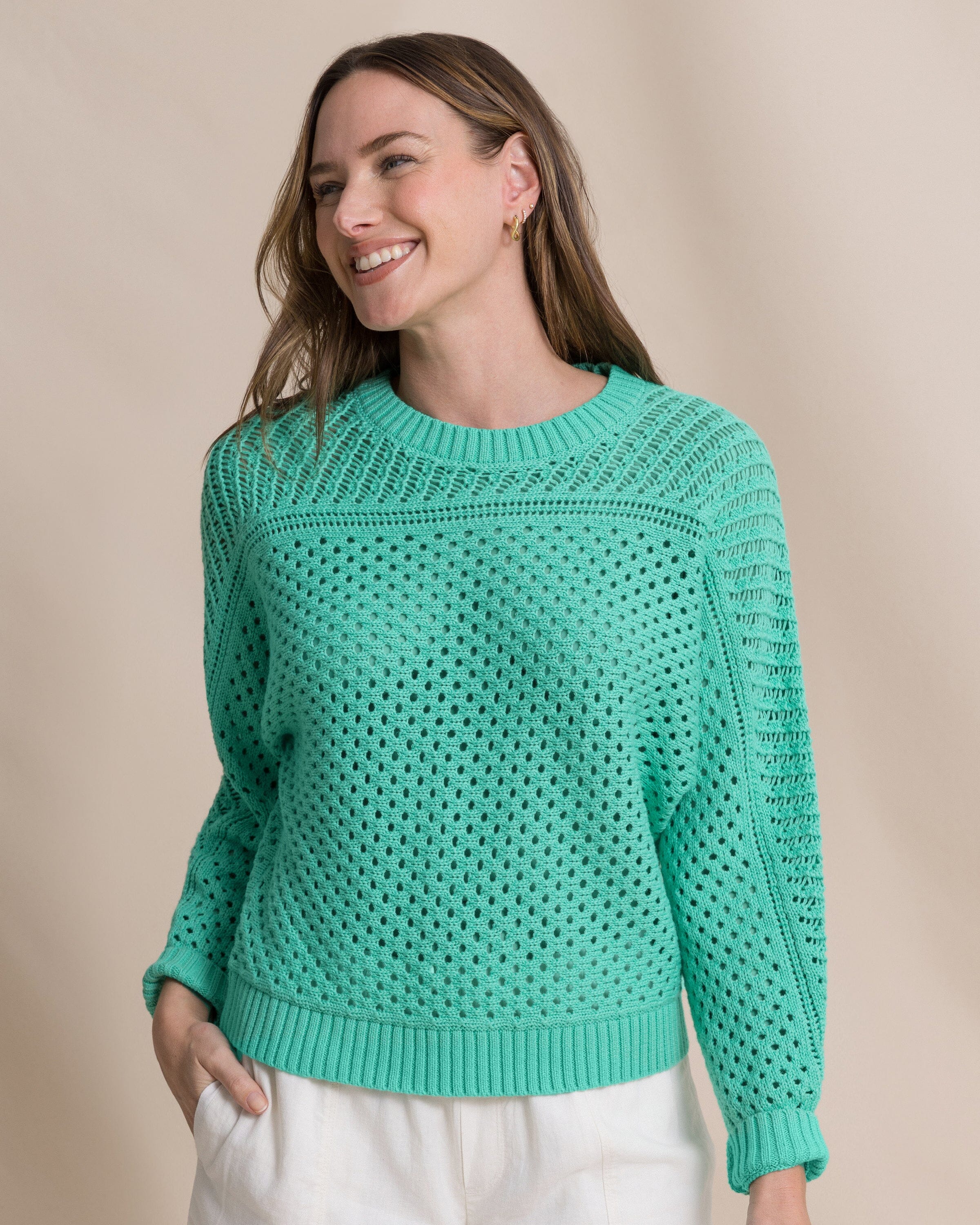 Ophelia Open Stitch Sweater - Florida Keys