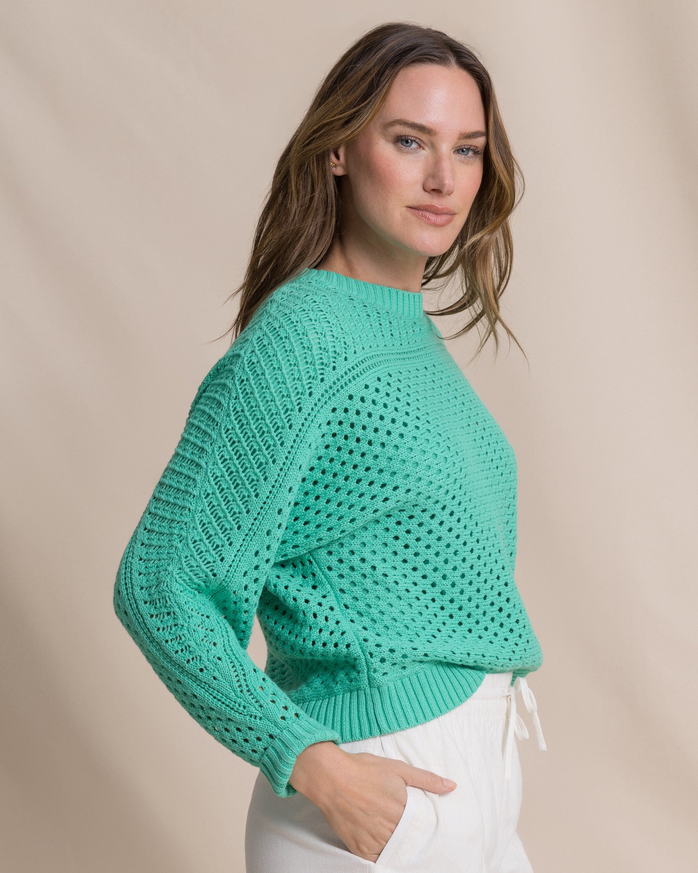 Ophelia Open Stitch Sweater - Florida Keys